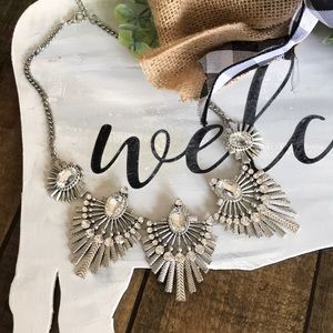 Silver diamond necklace